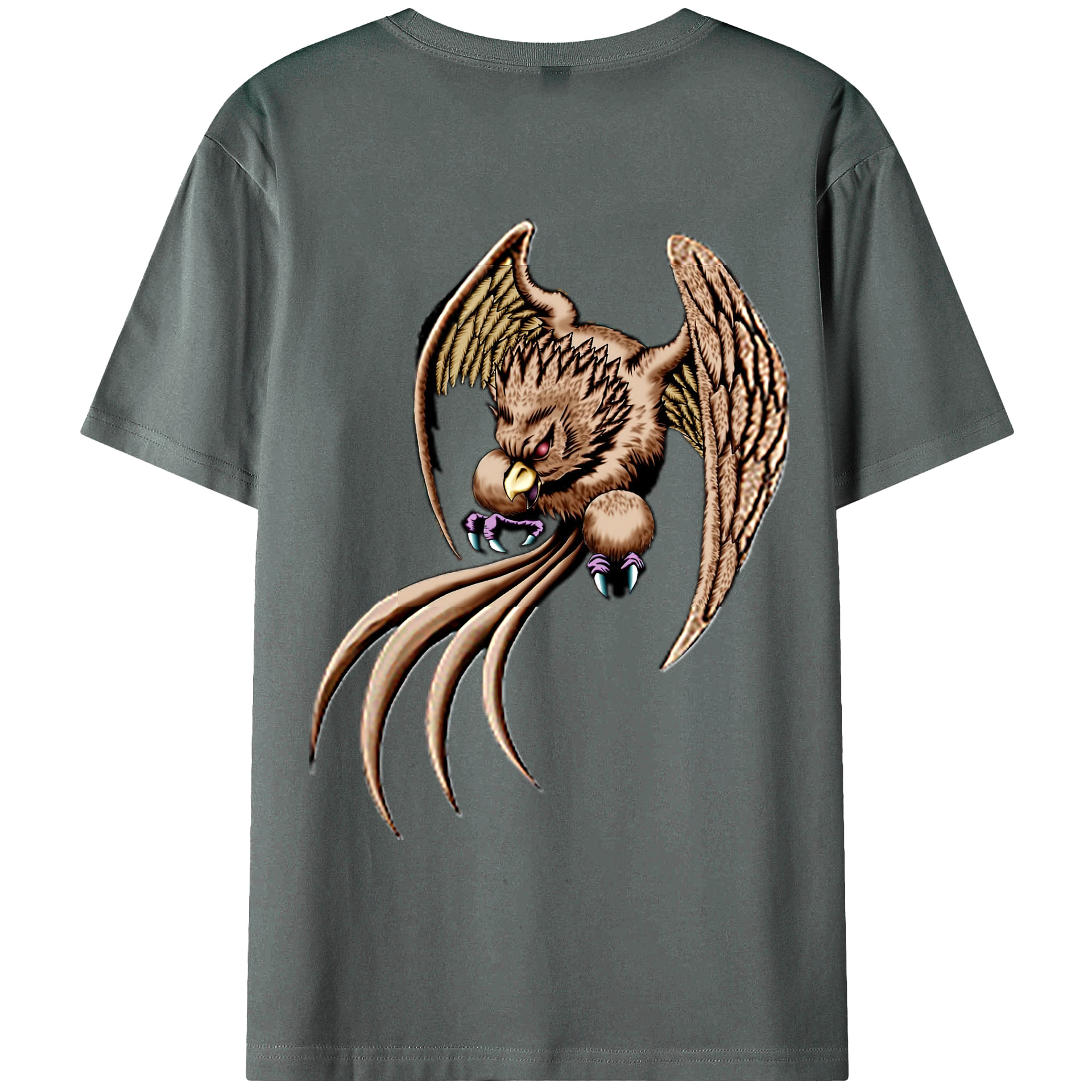 （画像用） 遊☆戯☆王 Yu-Gi-Oh! 綿100％ メンズ半袖Tシャツ（バックプリント） 通気性